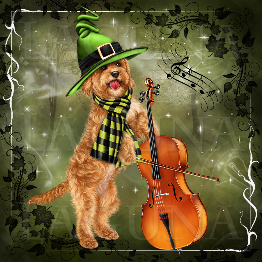 Halloween Orchestra (Dog with Cello)