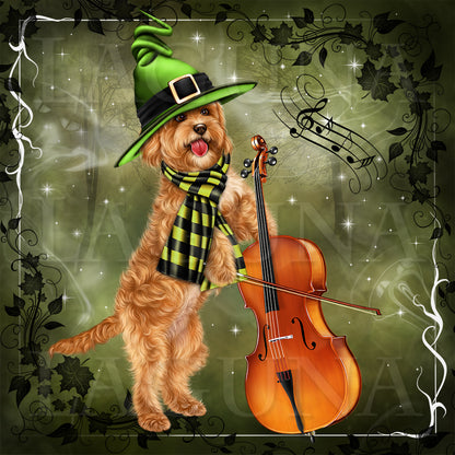 Halloween Orchestra (Dog with Cello)