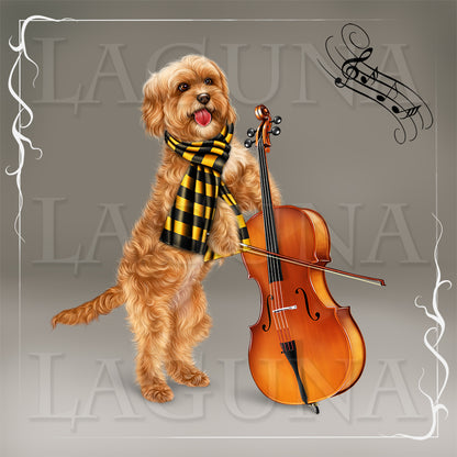 Halloween Orchestra (Dog with Cello)