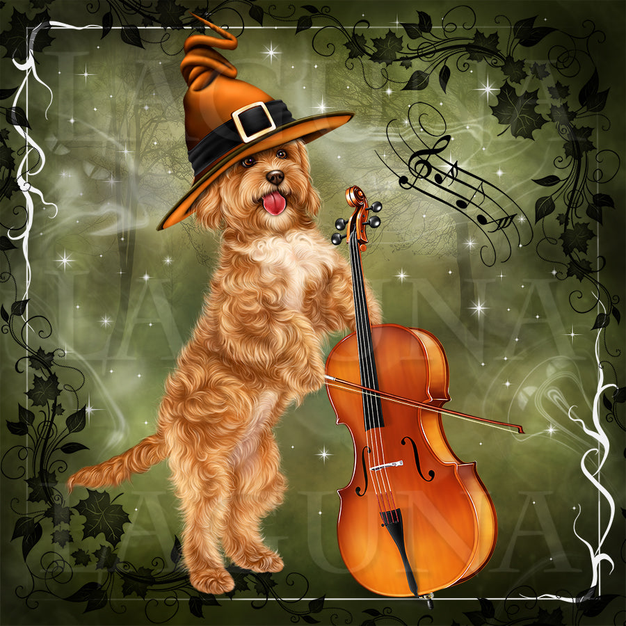 Halloween Orchestra (Dog with Cello)