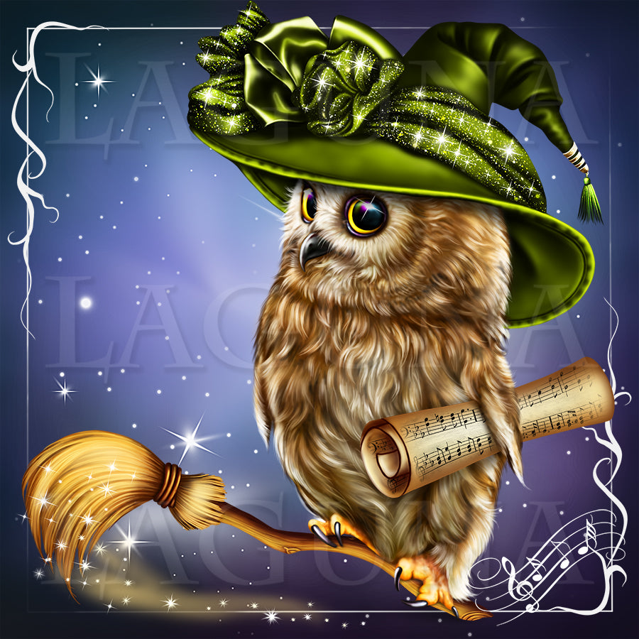 Halloween Orchestra (Girl with Violin and Owl)