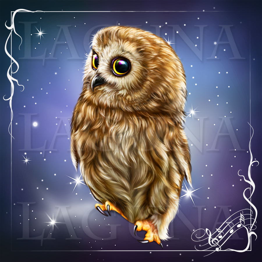 Halloween Orchestra (Girl with Violin and Owl)