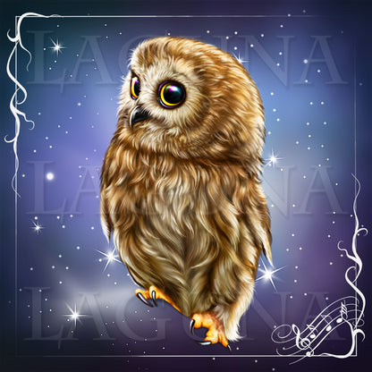 Halloween Orchestra (Girl with Violin and Owl)