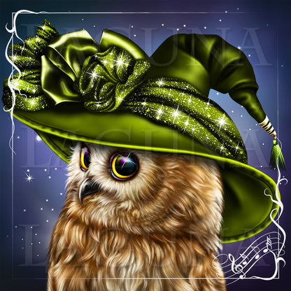 Halloween Orchestra (Girl with Violin and Owl)