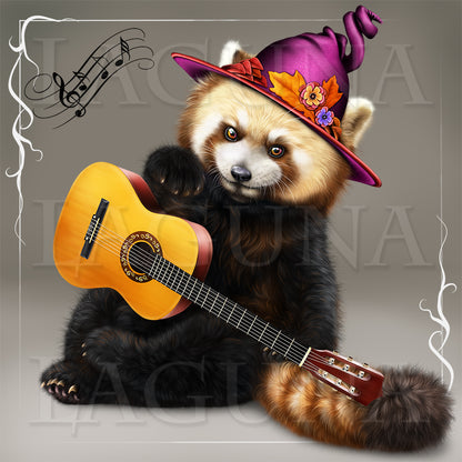 Halloween Orchestra (Red Panda with Guitar)