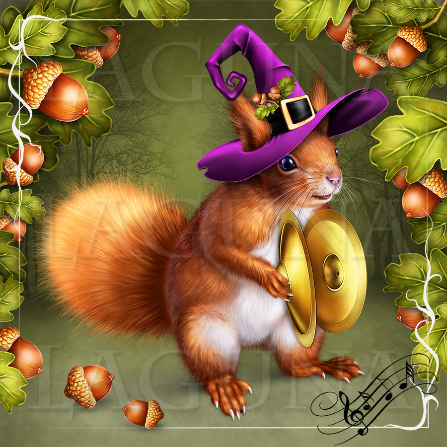 Halloween Orchestra (Squirrel with Cymbals)