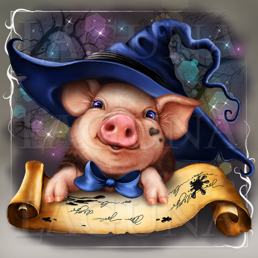 Halloween Piggy and Parchment