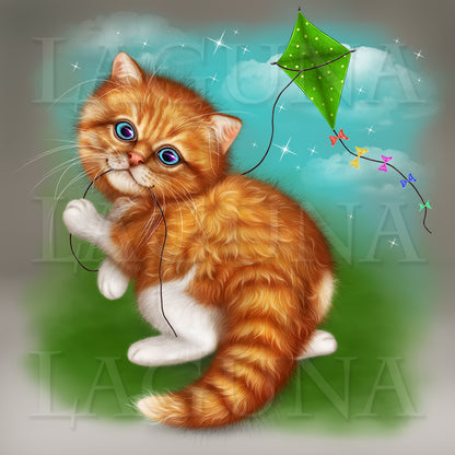 Kitten and Kite