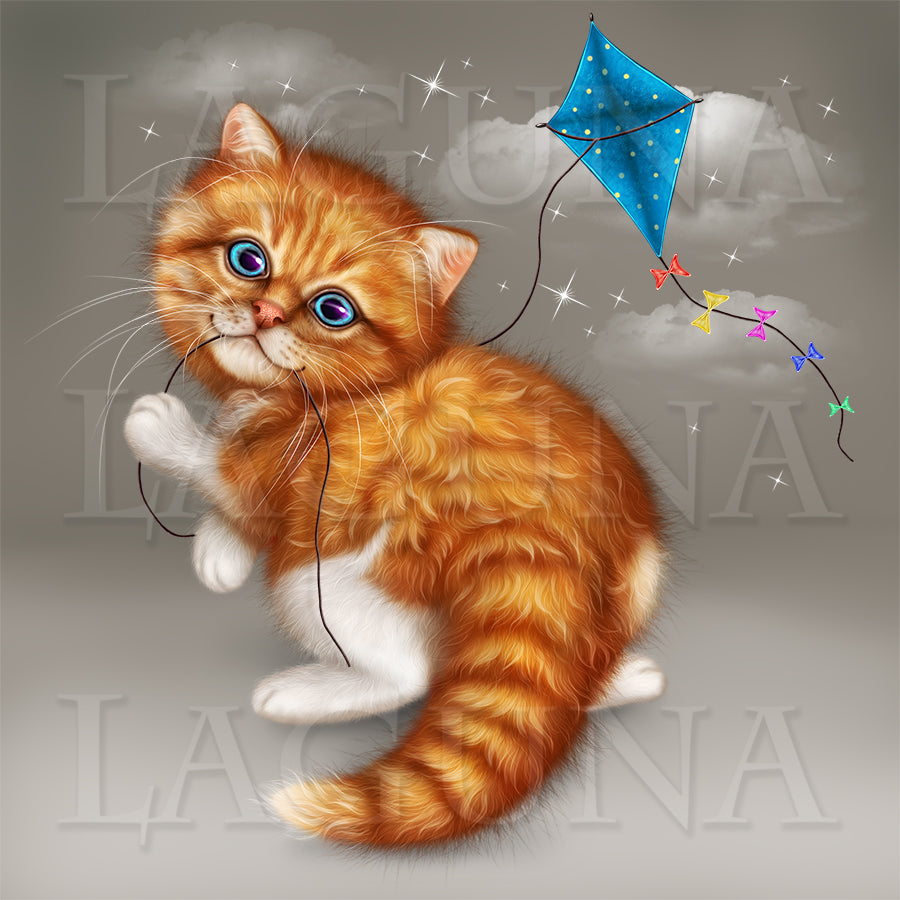 Kitten and Kite