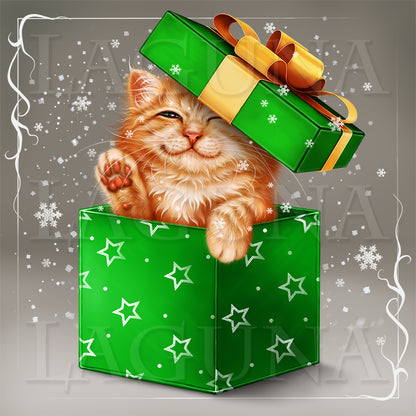 Kitty in the Gift Box