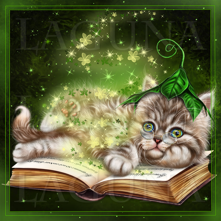 Kitty with Book