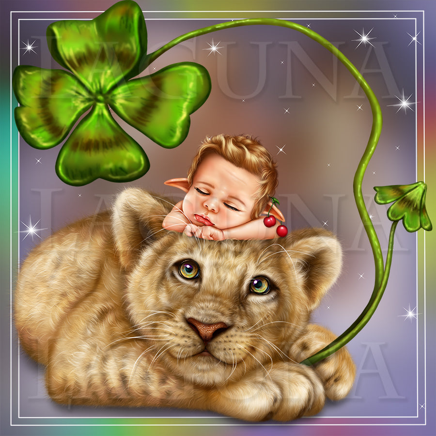 Leprechaun Baby and Lion Cub