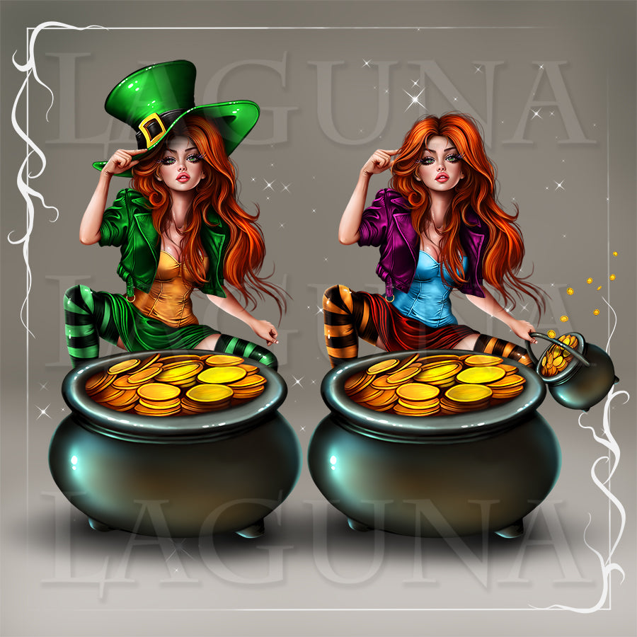 Leprechaun Girl Riding a Bat