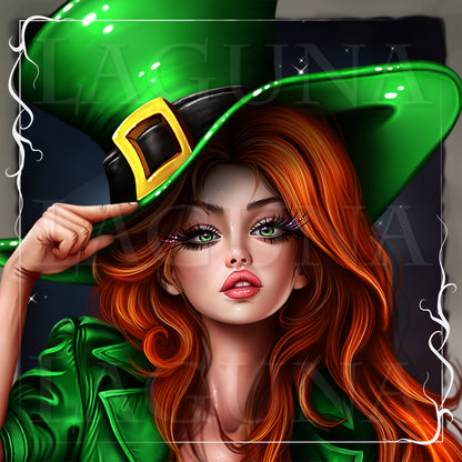 Leprechaun Girl Riding a Bat