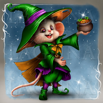 Leprechaun Mouse and Pot with Gold