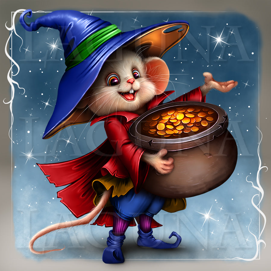 Leprechaun Mouse and Pot with Gold