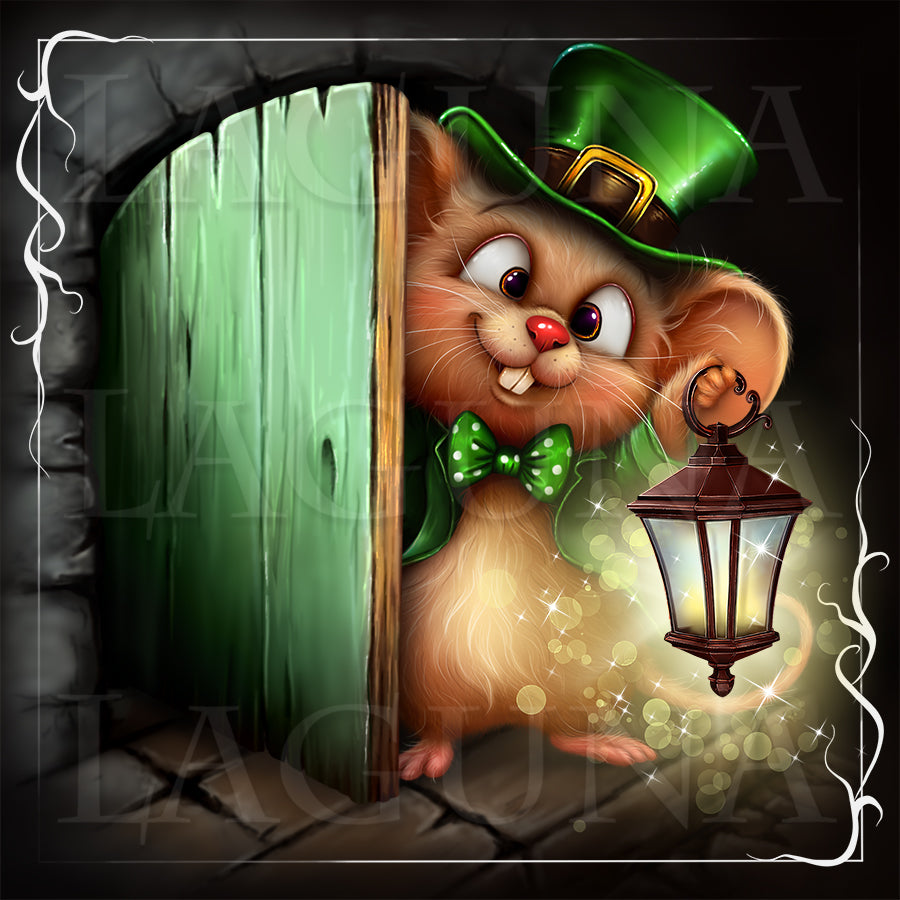 Leprechaun Mouse with Lantern