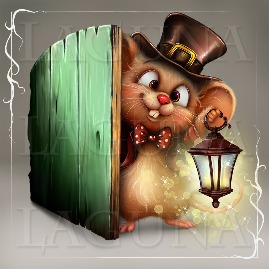 Leprechaun Mouse with Lantern