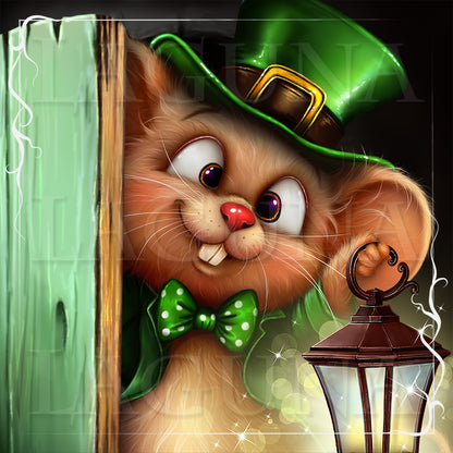 Leprechaun Mouse with Lantern