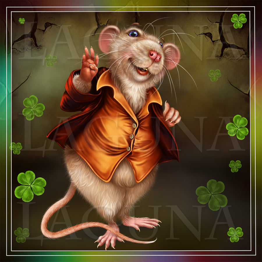 Leprechaun Mouse with Mug of Beer