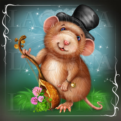 Leprechaun Musician Mouse