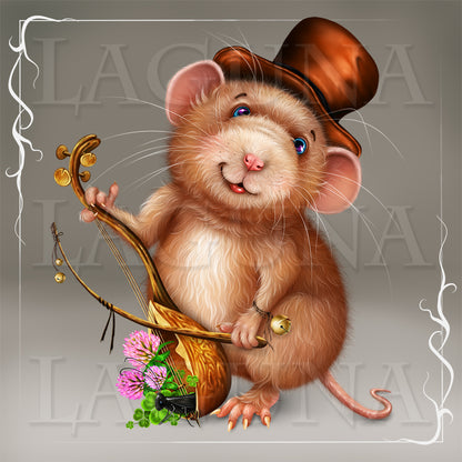 Leprechaun Musician Mouse