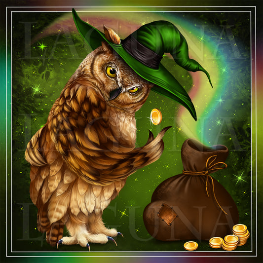 Leprechaun Owl with Coin