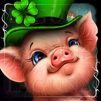 Leprechaun Piggy and Horseshoe