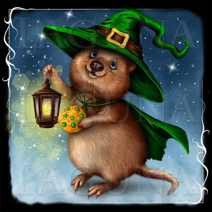 Leprechaun Quokka with Lantern