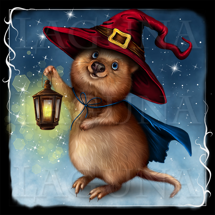 Leprechaun Quokka with Lantern