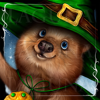 Leprechaun Quokka with Lantern