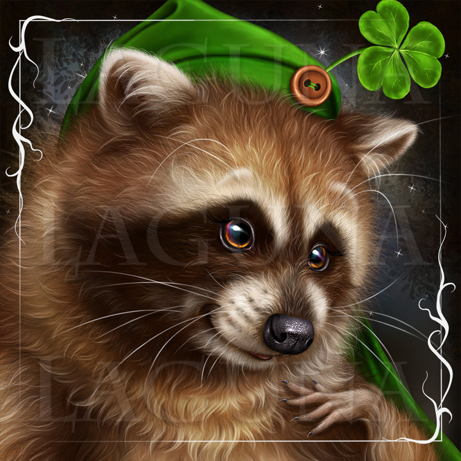 Leprechaun Raccoon and Coins