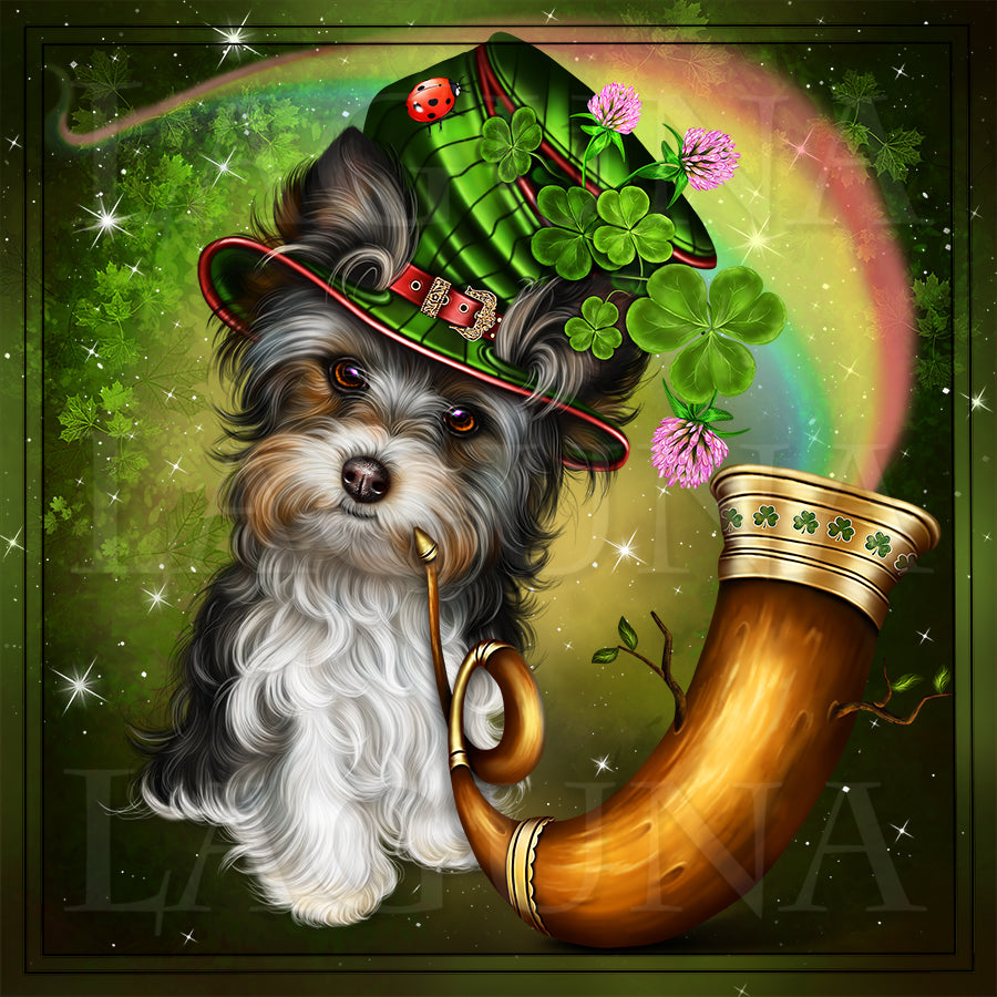 Leprechaun Yorkie with Horn