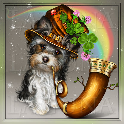 Leprechaun Yorkie with Horn