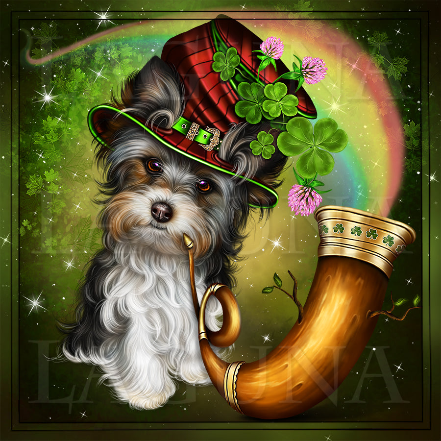 Leprechaun Yorkie with Horn