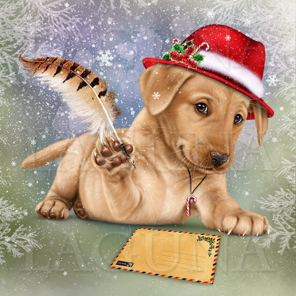 Letter to Santa (Yellow Labrador Puppy)