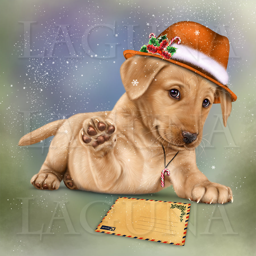 Letter to Santa (Yellow Labrador Puppy)