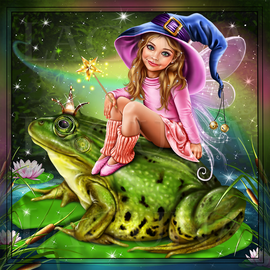 Little Fairy Girl and Frog