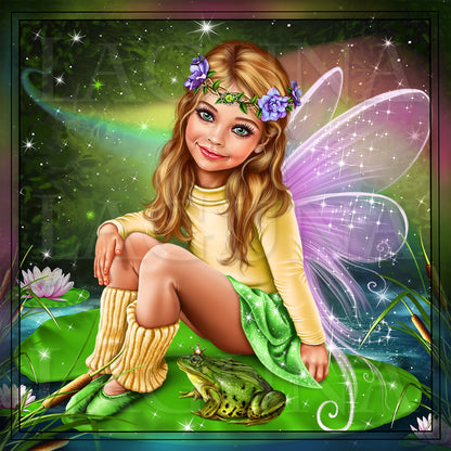 Little Fairy Girl and Frog