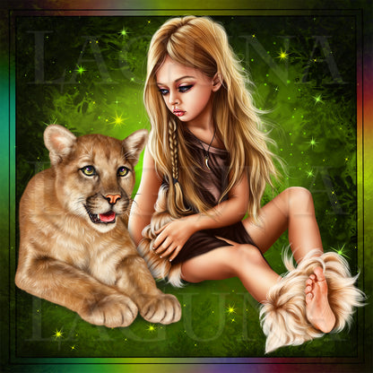 Little Girl with Cougar