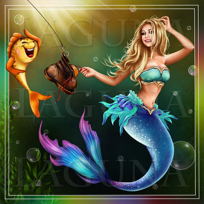 Mermaid and Fish