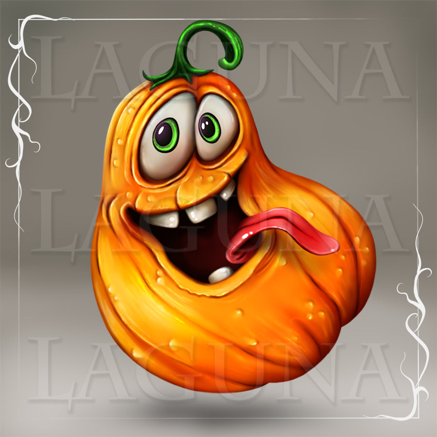Mischievous Halloween Mouse and Goofy Pumpkin