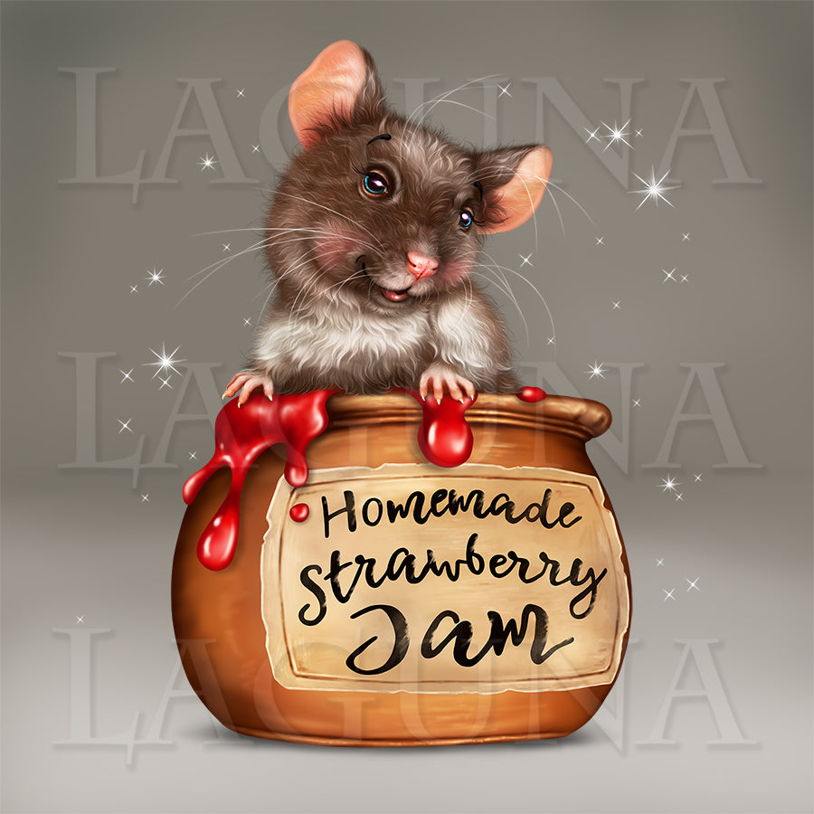 Mouse and Strawberry Jam