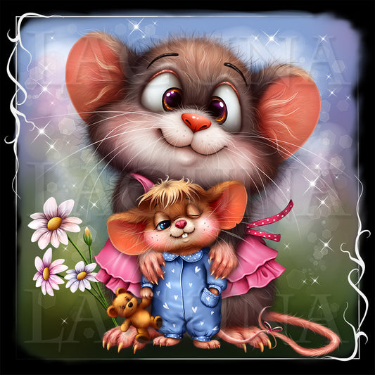Mouse Mom and Baby