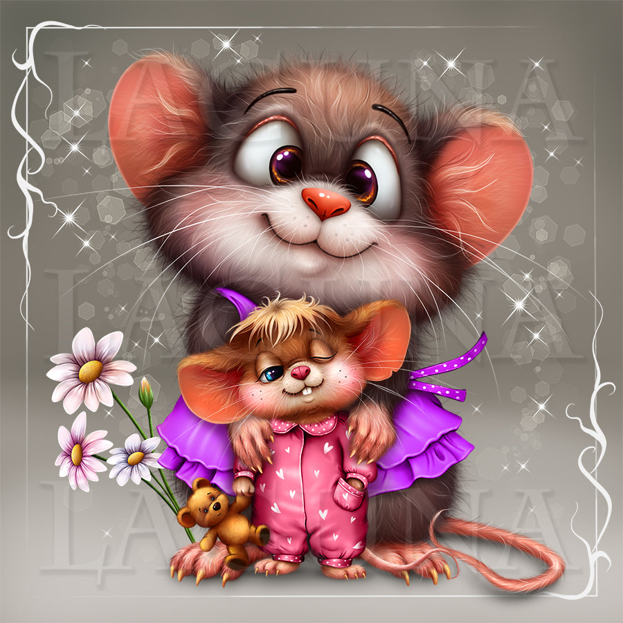 Mouse Mom and Baby