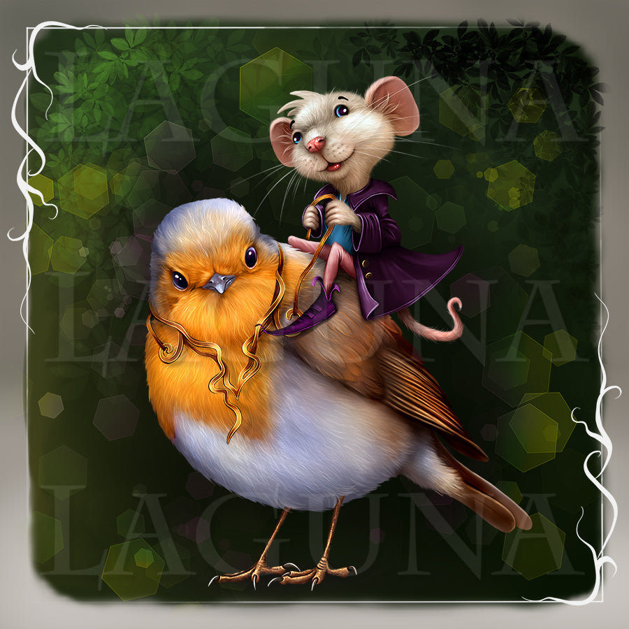 Mouse Riding a Bird