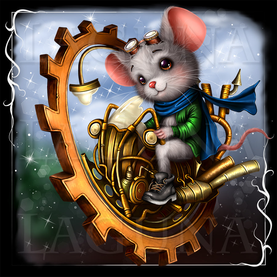 Mouse Riding a Monowheel