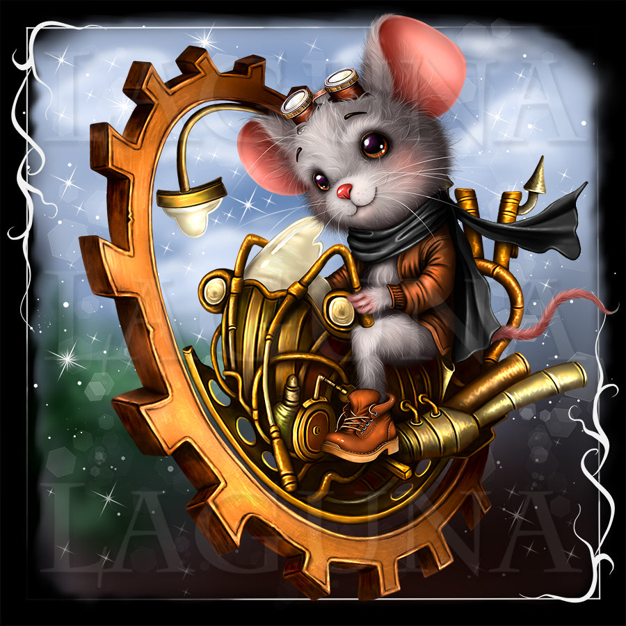 Mouse Riding a Monowheel