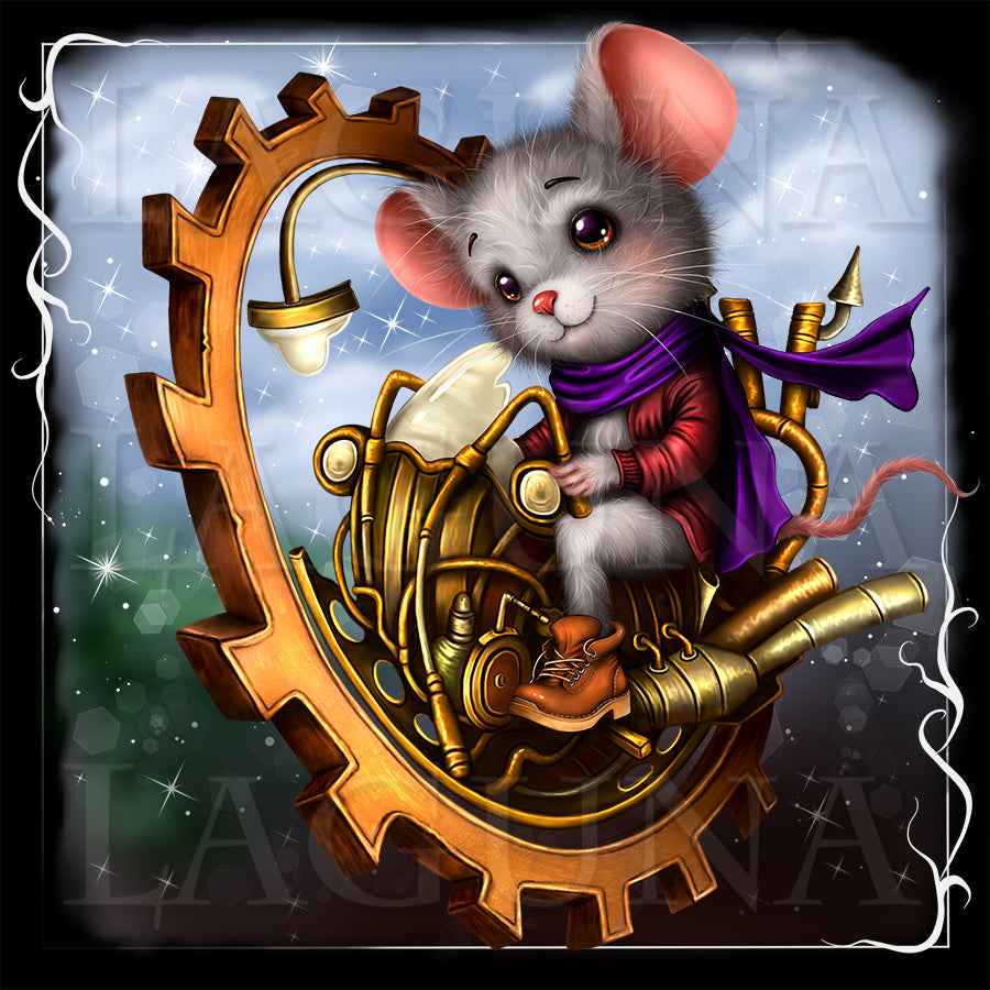 Mouse Riding a Monowheel