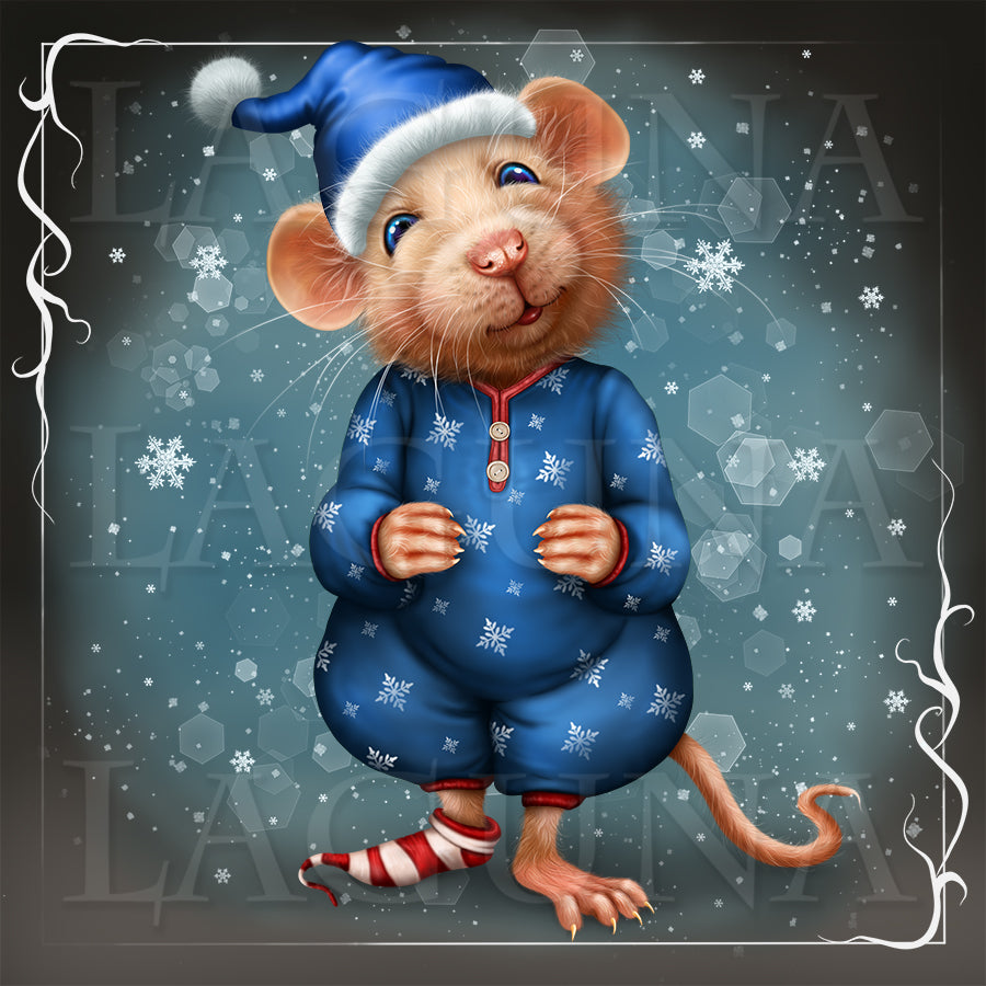 Mouse with Christmas Gift